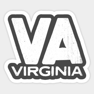 VA Virginia Vintage State Typography Sticker